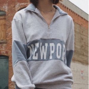 isabella newport sweater (striped quarter zip)